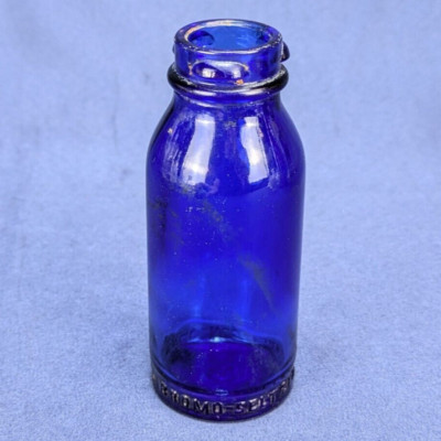 Bromo-Seltzer Cobalt Blue Emerson Drug Co. Sample Size Bottle