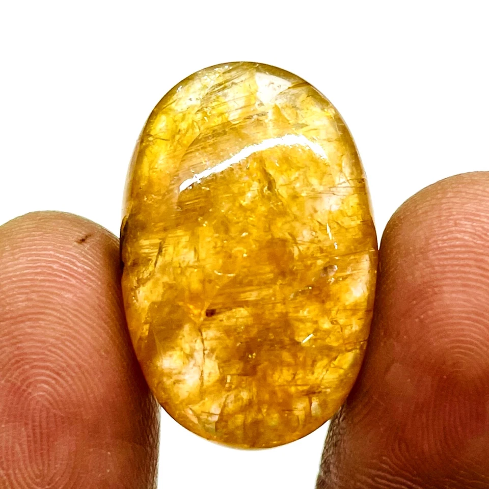 36.90 Cts Natürlich Turmalin 27x18mm Riesiges Oval Cabochon Unbehandelt Lose - Bild 2 von 4