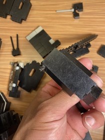 VTG Lego Black Castle Lot Walls Arches Windows Pieces 6086 6085 Dirty Scratched