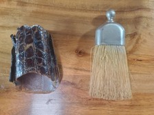 Antique Silver tone Grooming Travel Size Clothing Brush