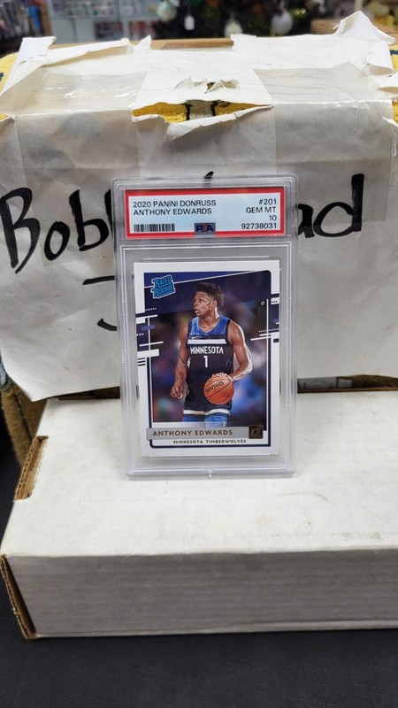 2020 ANTHONY EDWARDS RATED ROOKIE DONRUSS TIMBERWOLVES RC PSA 10 GEM MINT #201