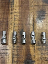 Snap-On Tools 1/4” Drive 5pc Swivel Shallow Sockets 7/16” - 1/4” 12pt SAE USA