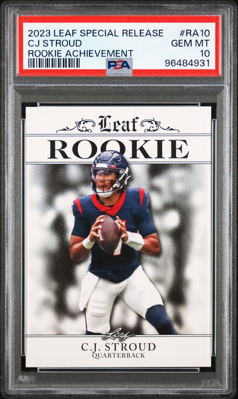 2023 LEAF SPECIAL RELEASE ROOKIE ACHIEVEMENT #RA10 CJ STROUD ROOKIE RC PSA 10 view 1