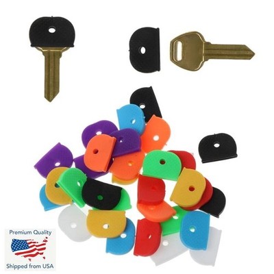 20x Key ID Caps Rubber Identifier Top Cover Topper Ring Mixed Colors Hat Shape