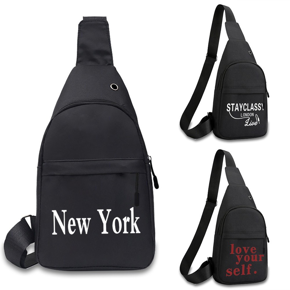 Reino Unido Hombres Bolso de Pecho Paquete Negro Viaje Deporte Hombro Bandolera Bolso Mochila
