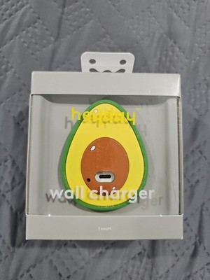 Heyday Avocado USB-C Wall Charger   Cute Fast Charging 15W   NEW / SEALED