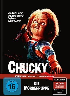 4K Mediabook CHUCKY - DIE MÖRDERPUPPE Child's Play 1988 UHD 2 BLU-RAY Box NEU
