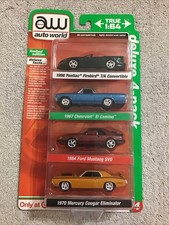 2022 Auto World Deluxe 4 Pack R2VB - Firebird El camino Mustang Cougar