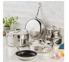 Hestan ProBond Luxe Professional Clad Stainless-Steel 10-Piece Cookware Set NEW