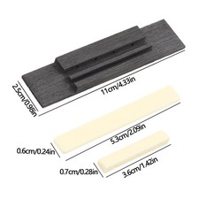 Perfektes Ersatzset Palisander Steg & Mutter und Sattel für Ukulele 3-teilig
