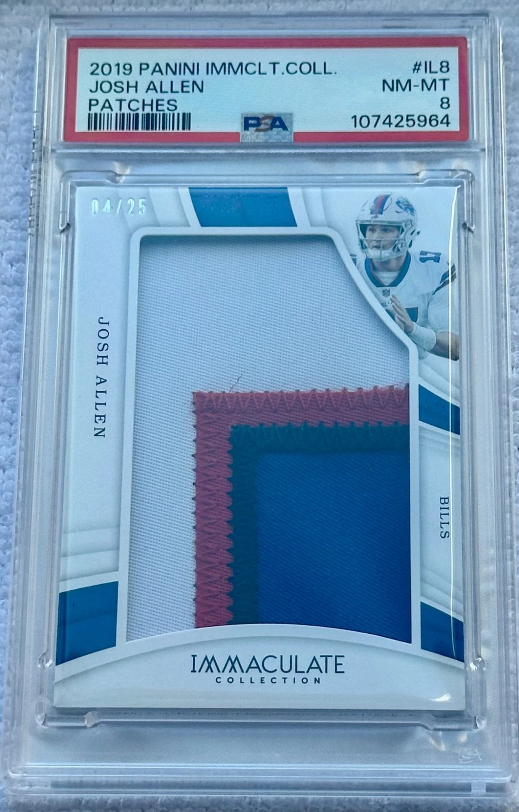 Josh Allen Panini Immaculate Collection Patches #IL8 Base