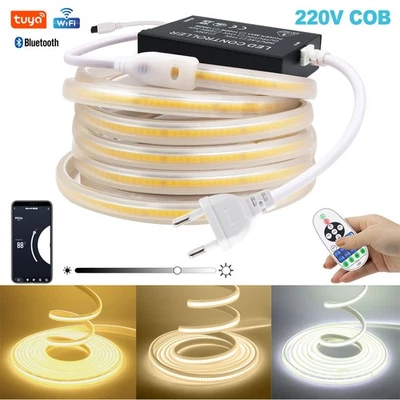 230V COB LED Stripe Streifen IP67 Lichtband Lichtschlauch WIFI Bluetooth Dimmbar - Bild 1 von 4