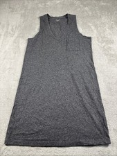 Madewell Size S V-Neck Pocket Tank Dress Heather Gray Sleeveless Minimalist