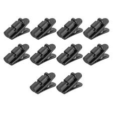 10 Pcs 360 Degree Rotate Headphone Wire Clip 1.65"x0.45"x0.91" Black