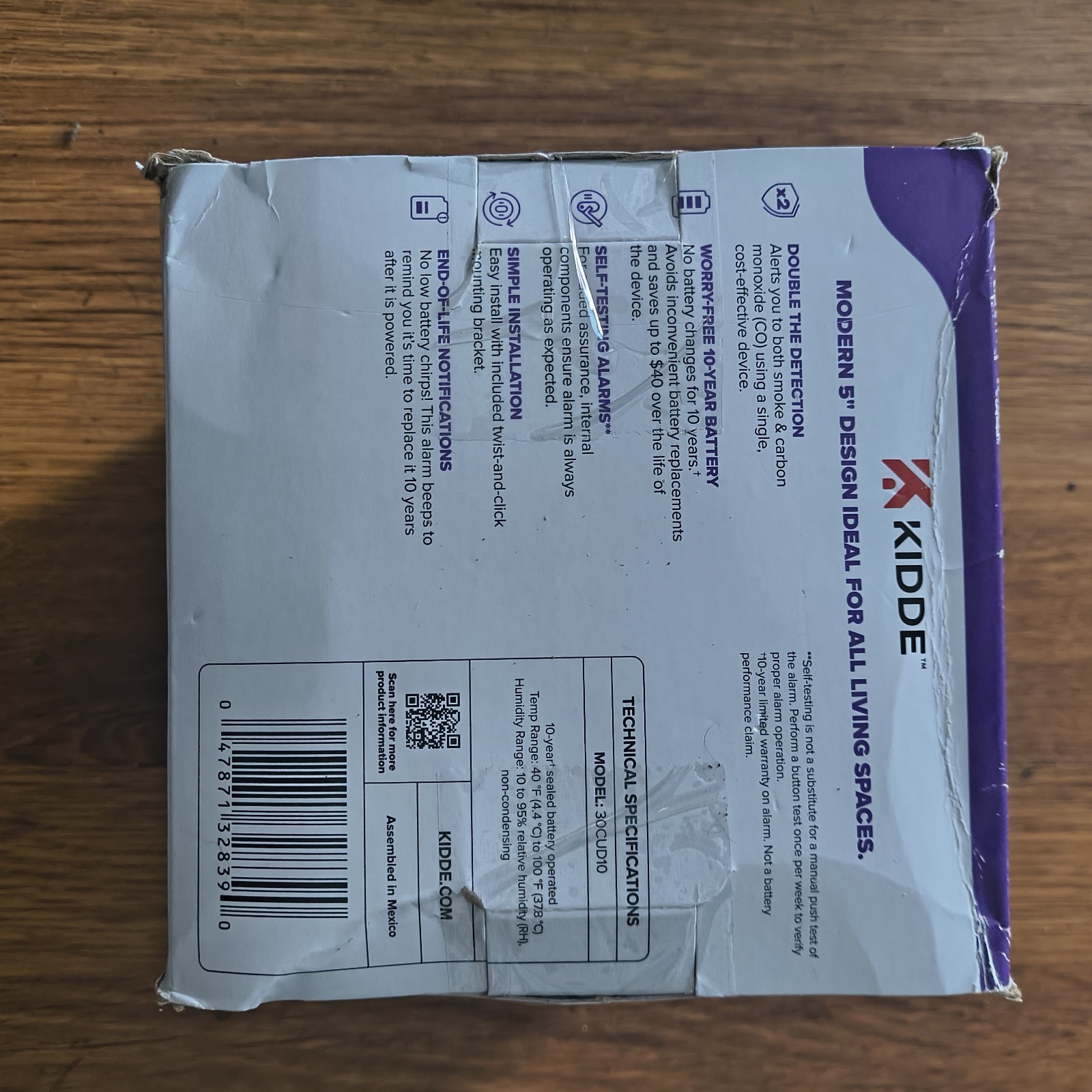 (2) Kidde Smoke & Carbon Monoxide Detector 30CUD10-V 10yr Battery VOICE ALERTS
