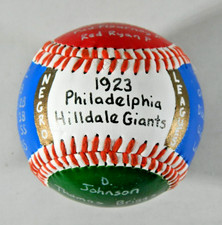 1923 Philadelphia Hilldale Giants Team Hand Painted Statistical Baseball #2