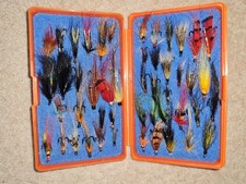 Fly Fishing Flies Job Lot 48 Approx Salmon Flies Fantastic Fisherman Lot inc box
