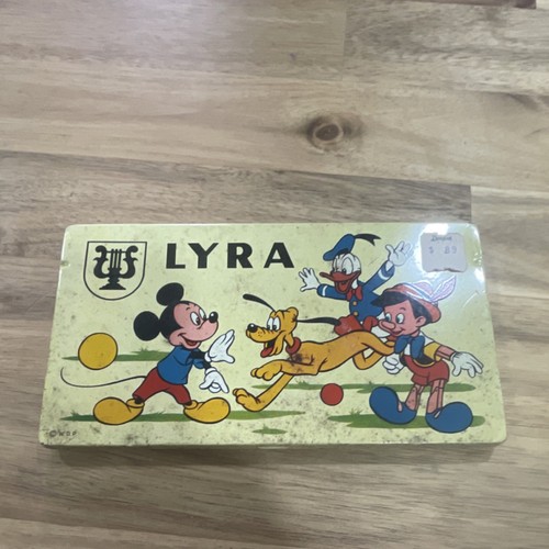 Lyra Disney Character Colored Pencils Tin Set Mickey Mouse Pluto Pinocchio
