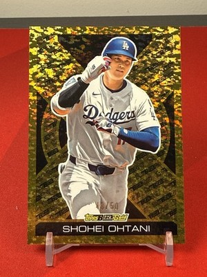 Shohei Ohtani 2025 Topps Update Black Gold Insert Gold Foil /50 Dodgers Rare SP!