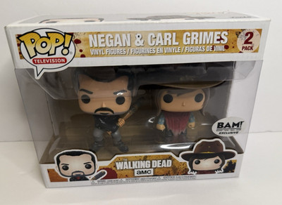 Funko Walking Dead Negan & Carl Grimes Vinyl Figure 2-Pack BAM Box Damage