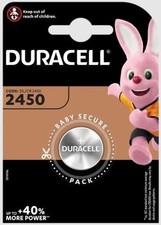 Duracell CR2450 DL2450 Lithium Coin Battery Long Lasting Power 1, 2, 3, 4 Packs