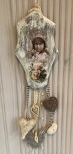 Handgefertigter Shabby Vintage Romantik Look Holz Deko Bild H&auml;nger Herzchen -916