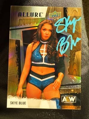 2024 Upper Deck Allure AEW Skye Blue SIGNED Wwe Tna Cmll