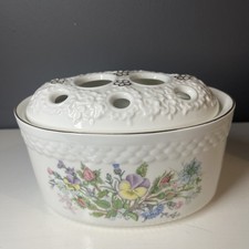 Vintage Aynsley 'Wild Tudor' Pot Pourri Holder/ posy vase / toothbrush holder 