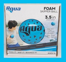 NEW Aqua 3.5" FOAM SKIPPER BALL Ages 5 Water Fun at Beach, Pool, Backyard 5Sh
