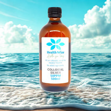 Plata coloidal 50 PPM 500 ml 99,999 % suplemento mineral puro iones de plata finos