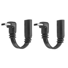 2 Pcs Flat USB-C Extension Cable 2 Inch 90 Degree Male to Female Adapter