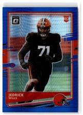 2020 Donruss Optic Blue Hyper Jedrick Wills RC #119 Cleveland Browns
