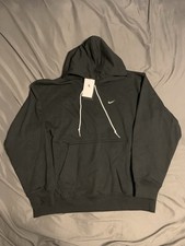 Nike Sportswear Solo Swoosh Men's Fleece Pullover Hoodie DX0813-010 Size Large