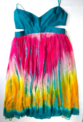 NWOT 100% Silk tie-dye halter dress boho indie festival retro BCBG Maxazri sz 12 | eBay NWOT 100% Silk tie-dye halter dress boho indie festival retro BCBG Maxazri sz 12 | eBay