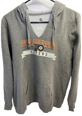 NHL Philadelphia Flyers Women s Hoodie XL Gray Sweatshirt Fan Gear Preowned Read