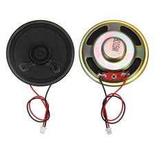 2 Pcs 8 Ohm Small Speaker, 0.5W 50mm OD Metal Shell Round Magnet Tiny Speakers