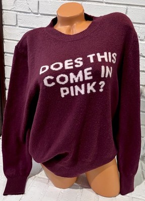 Victoria Secret PINK Sweater  Does This Come In Pink  Logo Knit Size XL