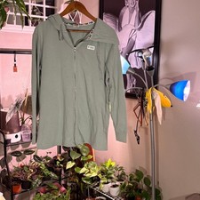 Victoria's Secret PINK Full Zip Hoodie Sweatshirt Sage Green Women's Medium