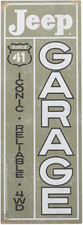 Jeep Garage Since 41 Vertical Metal Sign - Vintage Jeep Sign For Garage Sho...