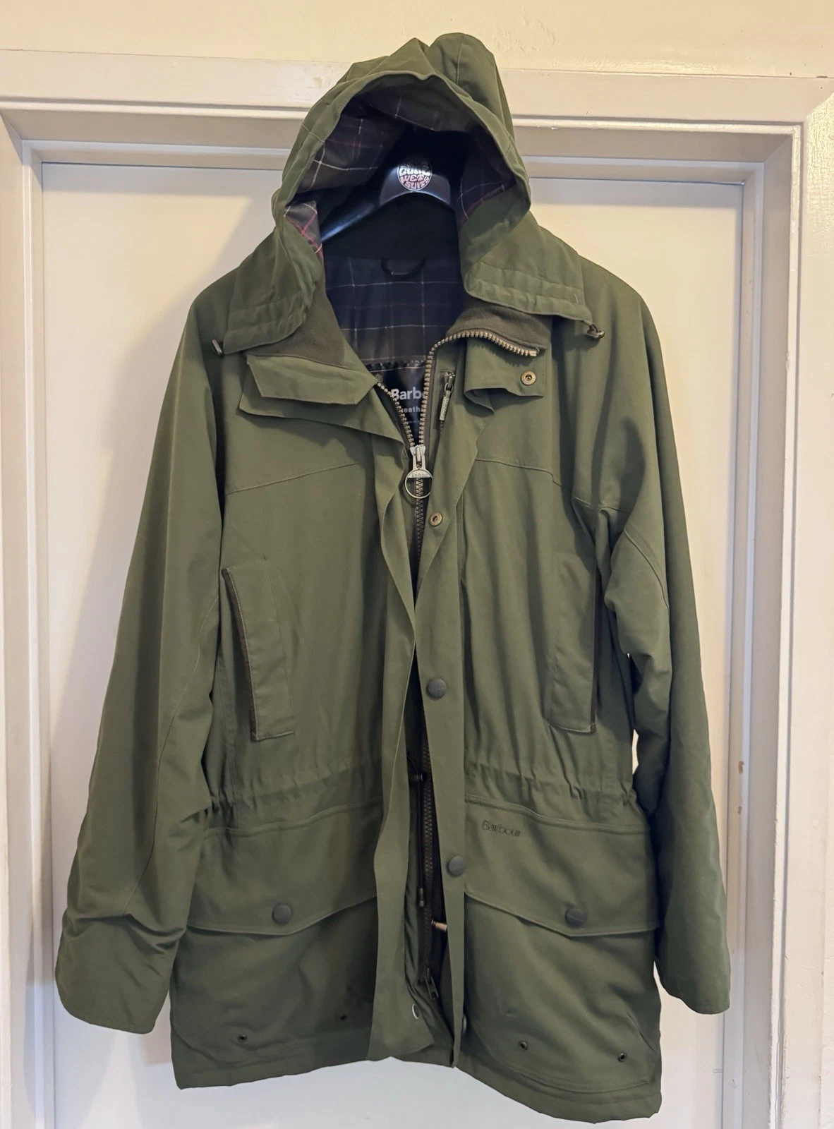 VTG Barbour T8 Berwick Endurance Jacket Sz S Green Breathables Hooded
Opens in a new window or tab