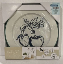 Decorative Wall Plate Set Bon Appétit Fruit  Melamine 5 Plates NIB Hobby Lobby