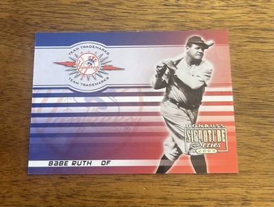 2003 Donruss Signature Series - Team Trademarks Babe Ruth #TT-3 /500