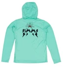 Simms Fishing Kid’s Solar Tech Hoody Faded Aruba Med UltraSoft UPF Sunshirt NEW!