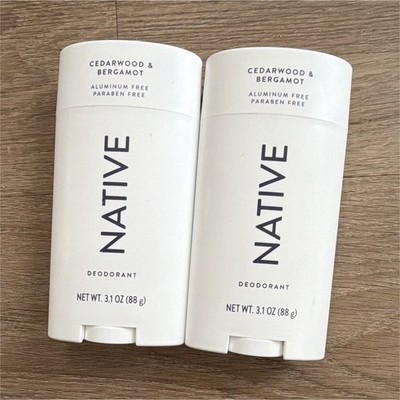 Native Aluminum-Free Deodorant Stick Cedarwood & Bergamot Paraben-Free 2pk 3.1oz