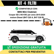 Kit 4 Filtri Tagliando per MINI Mini Clubman Cooper SD 140 kw Diesel 2015-2024