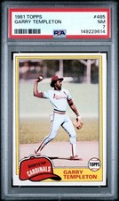 1981 TOPPS #485 GARRY TEMPLETON PSA 7