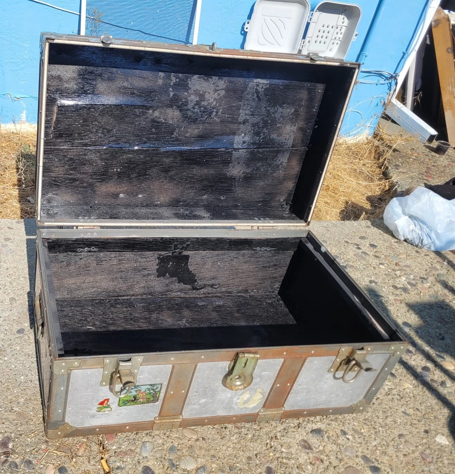 Винтажный KOWA Японский Авиатор Алюминиевый MCM 30x17x13 Сундук Ящик для Ног - Изображение 2 из 4