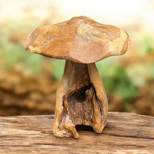 ChiselCraft Large Teak Root Mushroom Toadstool In Or Outdoor Garden Feature K