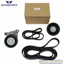 4x Serpentine Belt Drive Component Kit for Chevrolet Silverado 1500 V8 2009-2013