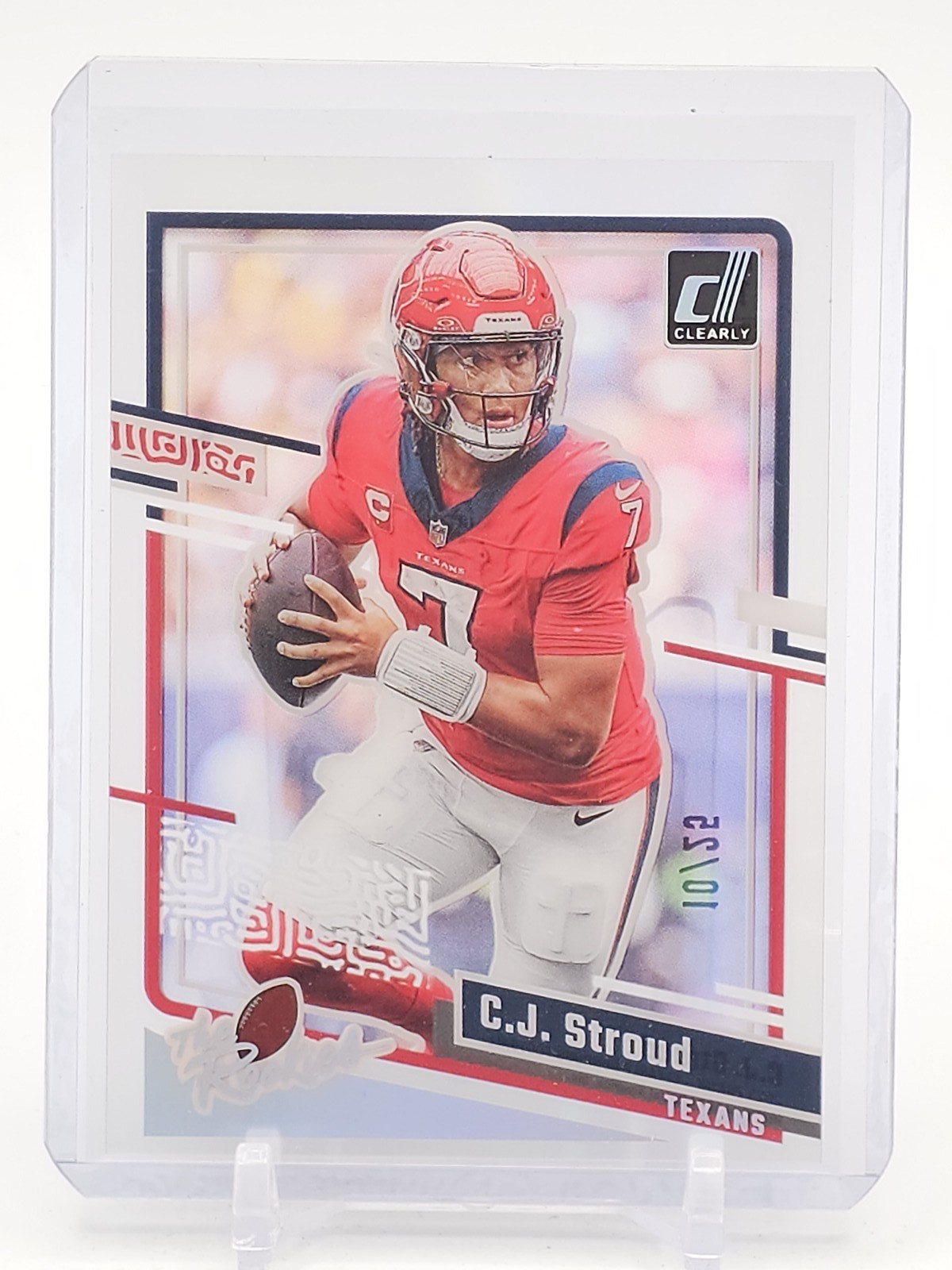 CJ Stroud Panini Clearly Donruss Clearly the Rookies #12 Holo Silver